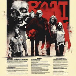 Create a movie poster for an original short film titled 'ROT'