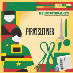 Create a book cover titled 'Persistence: The story of surgery in Zimbabwe'