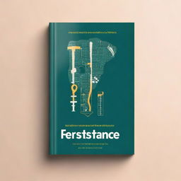 Create an image of a large book with the title 'Persistence: The story of surgery in Zimbabwe' prominently displayed on the cover