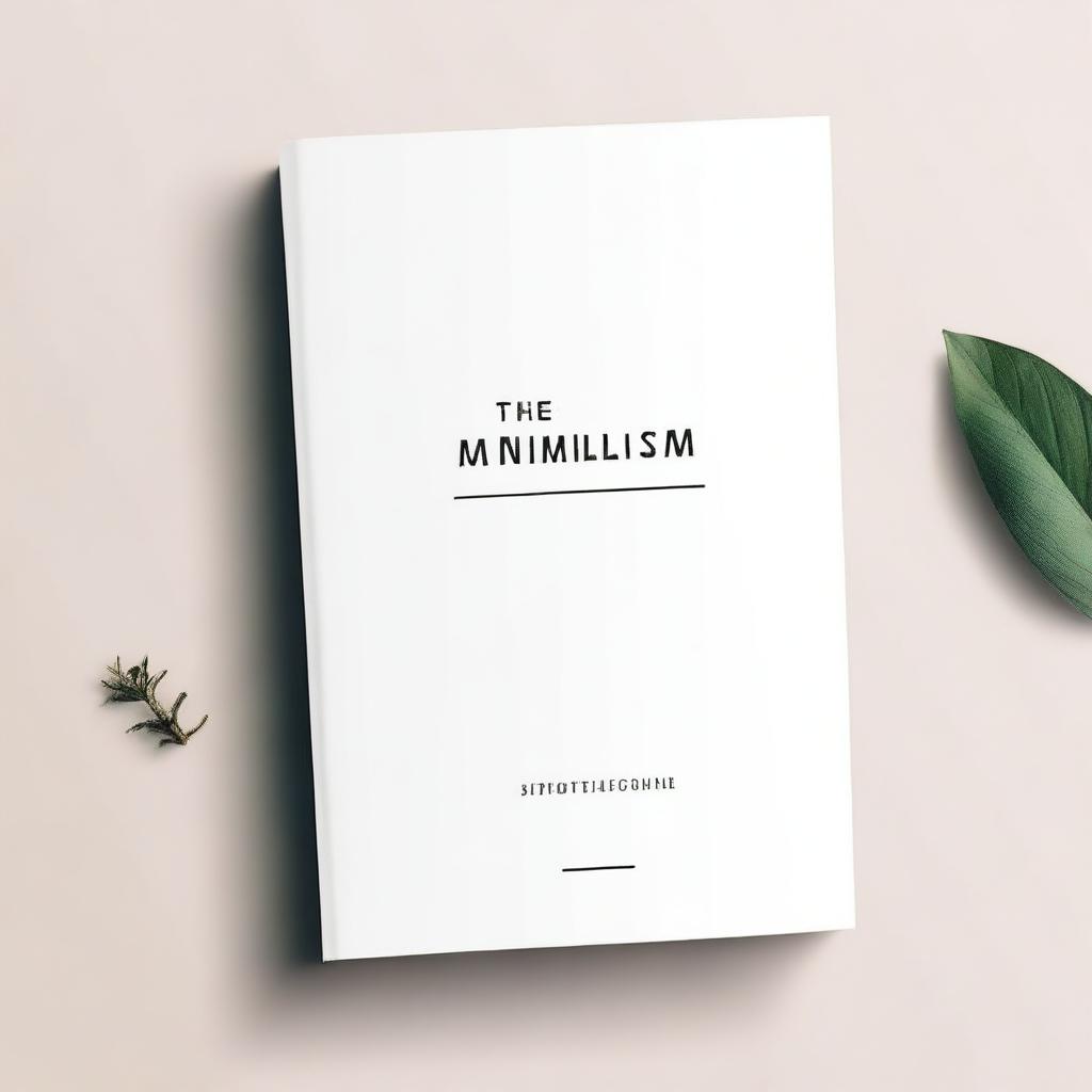 Create an engaging cover page for an ebook about minimalism