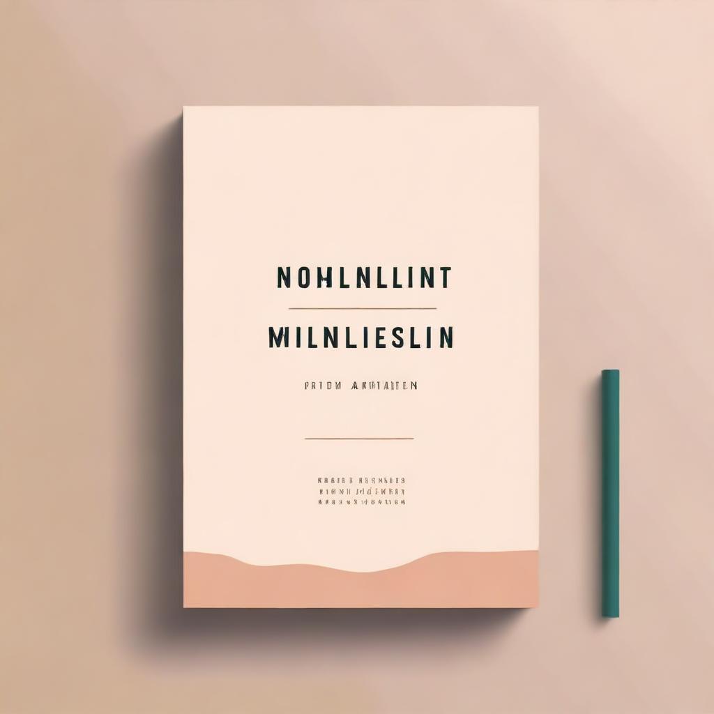 Create an e-book cover page about minimalism, focusing on stress relief