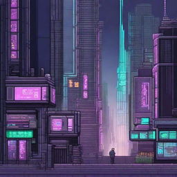 An ultra HD, highly detailed and high-quality pixel art background for a metroidvania game in a cyberpunk setting