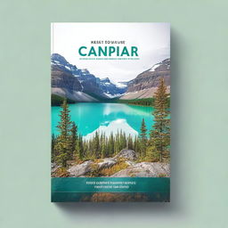 Create a travel guide ebook mockup cover featuring an adventurous journey through the Northwest Territories of Canada