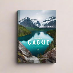 Create a travel guide ebook mockup cover featuring an adventurous journey through the Northwest Territories of Canada