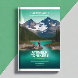 A travel guide ebook mockup cover showcasing an adventure in the Northwest Territories of Canada