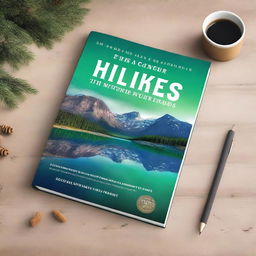 Create a travel guide ebook mockup cover featuring an adventure theme in the Northwest Territories of Canada