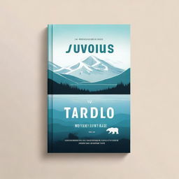 Create a travel guide ebook mockup cover featuring an adventure theme in the Northwest Territories of Canada