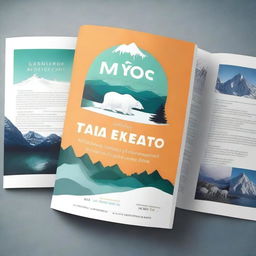 Create a travel guide ebook mockup cover featuring an adventure theme in the Northwest Territories of Canada