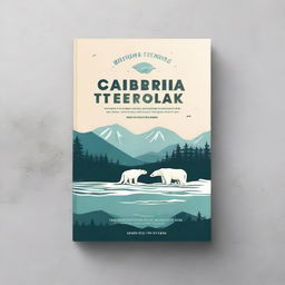 Create a travel guide ebook mockup cover featuring an adventure theme in the Northwest Territories of Canada