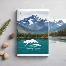 Create a travel guide ebook mockup cover featuring an adventurous scene in the Northwest Territories of Canada