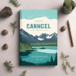 Create a travel guide book mockup showcasing an adventure in the Northwest Territories of Canada