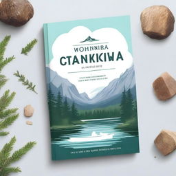 Create a travel guide book mockup showcasing an adventure in the Northwest Territories of Canada