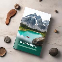 Create a travel guide book mockup showcasing an adventure in the Northwest Territories of Canada