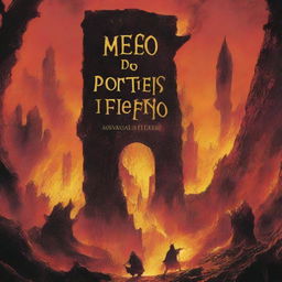 Crie uma capa de livro intitulada 'Os Portões do Inferno'