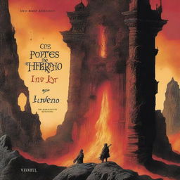 Crie uma capa de livro intitulada 'Os Portões do Inferno'