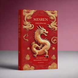 A striking book cover featuring a majestic golden dragon against a rich red background