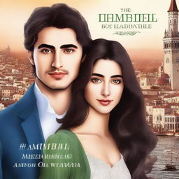 Create a book cover for a romance novel titled 'From Istanbul to Ottawa'