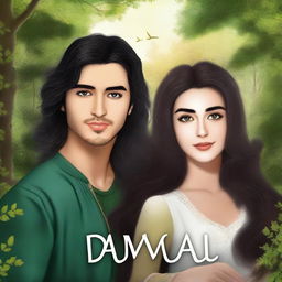 A romance book cover featuring a Turkish young lady named Damla Ozan and a Canadian senior boy named Alder Ethan