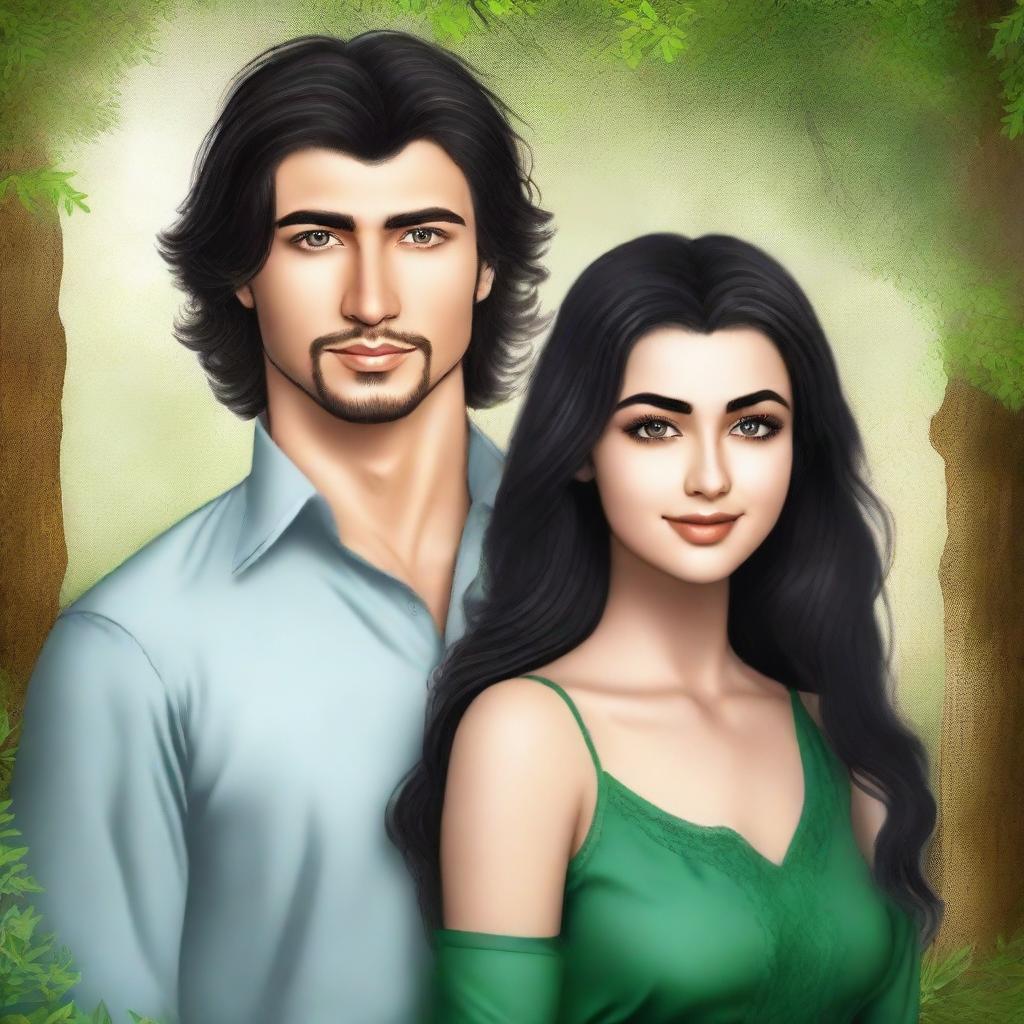 A romance book cover featuring a Turkish young lady named Damla Ozan and a Canadian senior boy named Alder Ethan