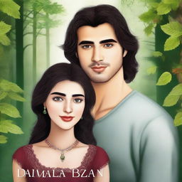 A romance book cover featuring a Turkish young lady named Damla Ozan and a Canadian senior boy named Alder Ethan