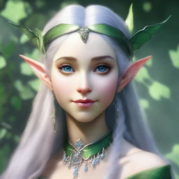 An elf characterized by their ethereal elegance and delicate features, considered captivatingly beautiful by humans and many other races