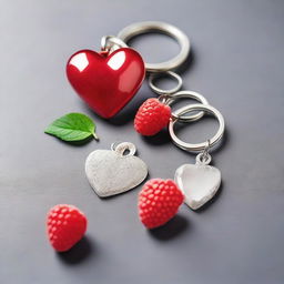 Create an image based on the following description: Inside, there was a small keychain