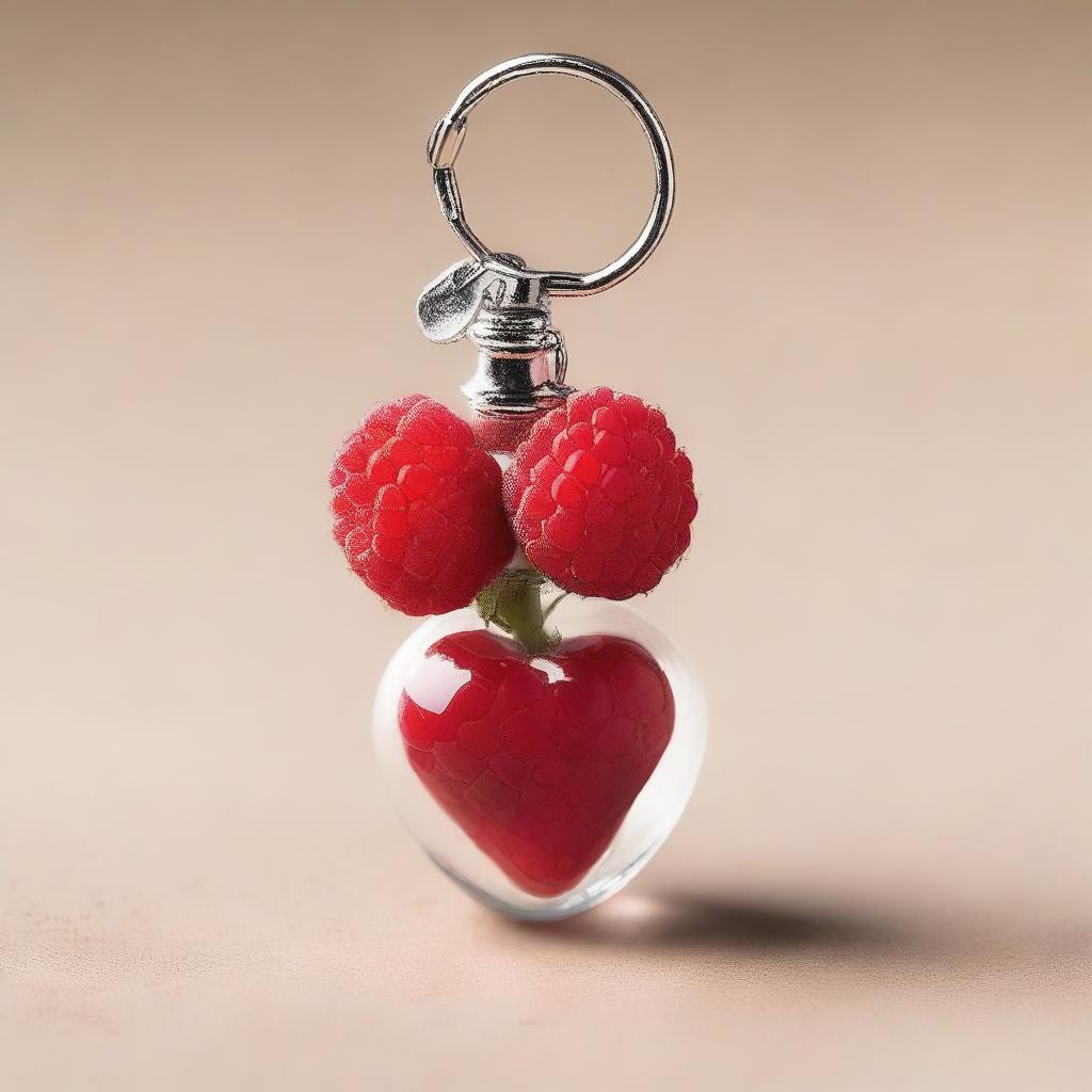 Create an image based on the following description: Inside, there was a small keychain