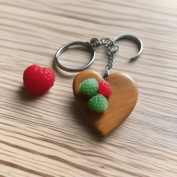 Create an image based on the following description: Inside, there was a small keychain