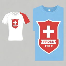 Create a blue T-shirt design for the Red Cross Youth