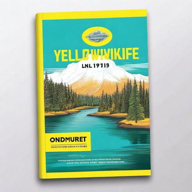 Create a book cover titled 'Yellowknife Travel Guide 2025' with the subtitle 'Experience an unforgettable adventure in the Northwest Territories of Canada