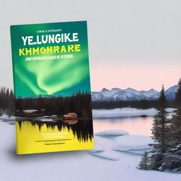 Create an ebook mockup for 'Yellowknife Travel Guide 2025: Experience an unforgettable adventure in the Northwest Territories of Canada