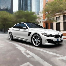 Create an image of a car designed to look like a real BMW