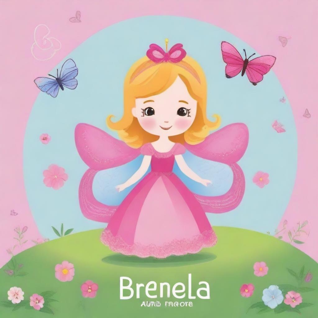 Crie uma capa de ebook infantil sobre uma princesa e uma borboleta