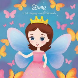 Crie uma capa de ebook infantil sobre uma princesa e uma borboleta