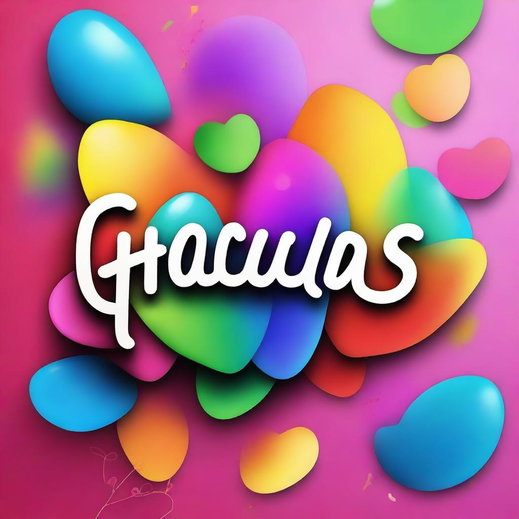 Una imagen que exprese gratitud, con la palabra 'Gracias' en un estilo elegante y llamativo