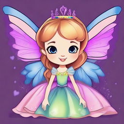 Desenhe uma imagem de uma princesa e uma borboleta que são amigas