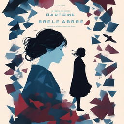 A book cover featuring a young woman seen in profile, walking on shards of glass