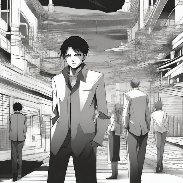 A dramatic scene depicting a sabotage scenario in manga style