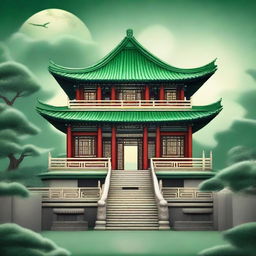 Create an image depicting the grandeur and brilliance of the Jade Palace, showcasing the legendary life of Su Yu