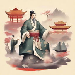 Create an image depicting the legendary life of Su Yu