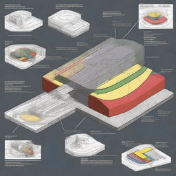 A detailed and informative tutorial image explaining cross-sections in civil engineering using AutoCAD Civil 3D