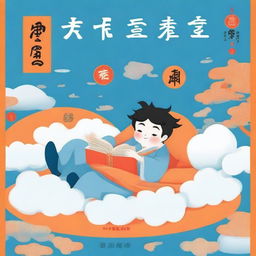 Create a light-hearted and humorous cartoon-style book cover with warm orange and light blue as the main colors, symbolizing day and night