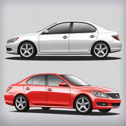 Create an image of a boring, basic sedan