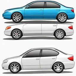 Create an image of a boring, basic sedan