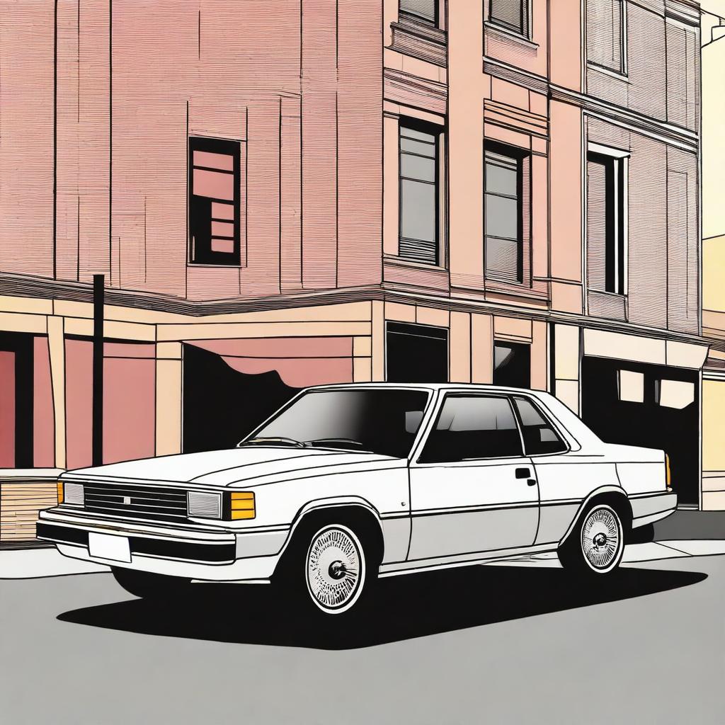 Create an image of a normal, basic car from the year 1992