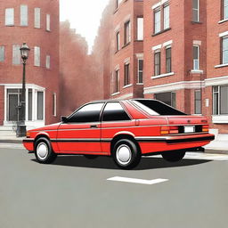 Create an image of a normal, basic car from the year 1992