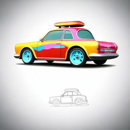 Create an image of a unique and fun car