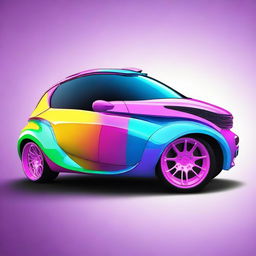 Create an image of a unique and fun car with a quirky and imaginative design