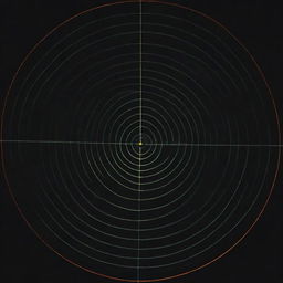 Create a technical and visually striking illustration of an antenna radiation pattern, including details like main lobe, side lobes and nulls.