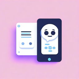 A friendly and interactive chat AI interface with a modern and sleek design, featuring a chatbot icon with a smiling face, speech bubbles, and a clean, user-friendly layout